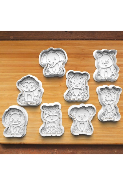 Hobist Sevimli Bebek Hayvanlar Kurabiye Kalıbı ve Şeker Hamuru Kalıpları Full...