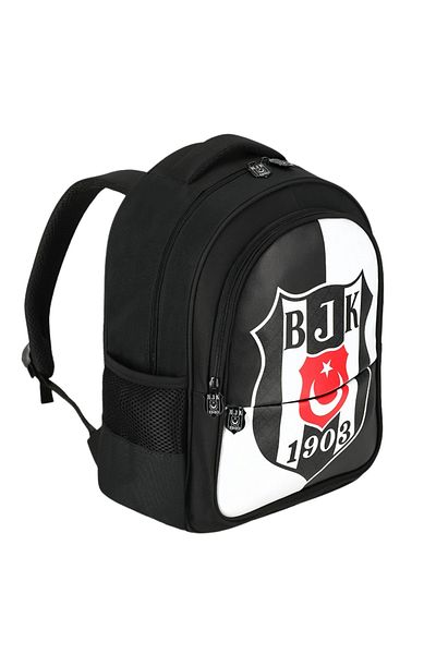 Beşiktaş Bjk 1903 Logo Patterned Faux Leather School Bag