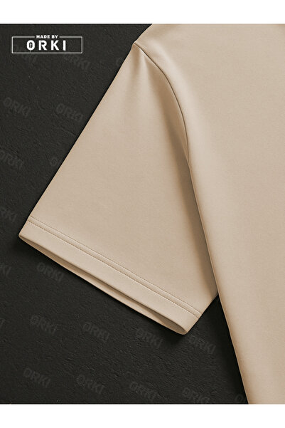 EFFRENATU Limited Edition Printed – Oversize Beige T-Shirt & White Shorts Combination