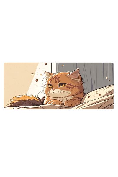 PORGE Gaming Mouse Pad 70X30 cm Cat Mouse Pad XL Cute Kawai Mousepad Pastel Mause Pad