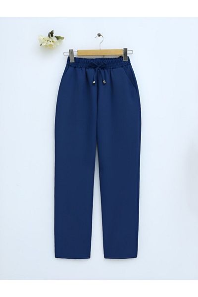 TUA MODA Tua Moda Waist Lace-Up Tight Leg Trousers -Petrol