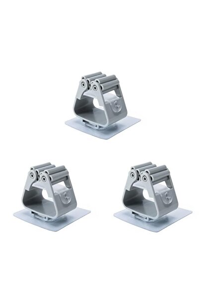 Generic eWINNER 3 pcs Non Punch Adhesive Wall Mounted Mop Holder Storage Broo...