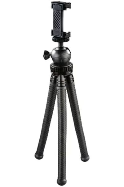 Hama 4605 FlexPro Tripod for Smartphone/GoPro/Photo Cameras, 27 cm Size, Black