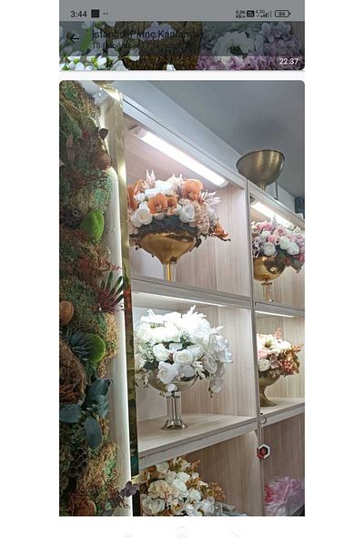 innossa pleksi dekorasyon Large Flower Holder Vase (26,5X26, 5 Height 26 cm)