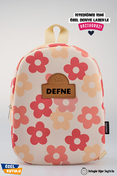Minilee KİŞİYE ÖZEL İSİMLİ - Sevimli Çiçekler - Anaokulu Çocuk Sırt Çantası