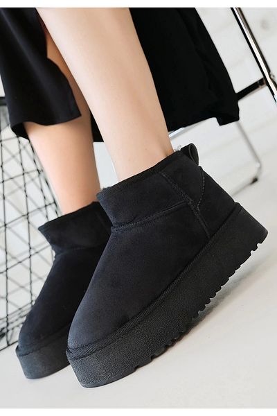 ufukmoda Linne Black Suede Boots