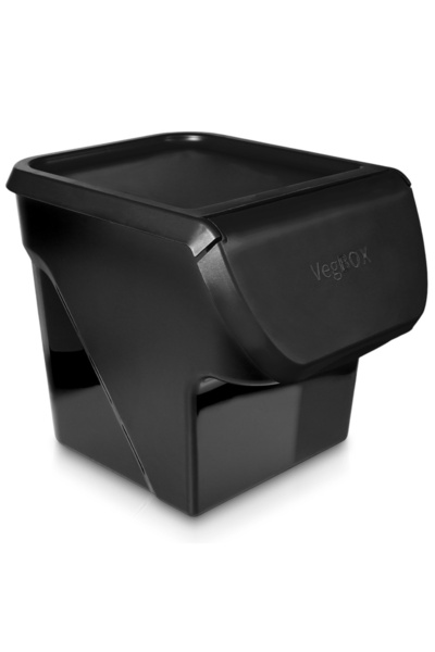 shumee Fruit and vegetable container with lid, black, 13 l