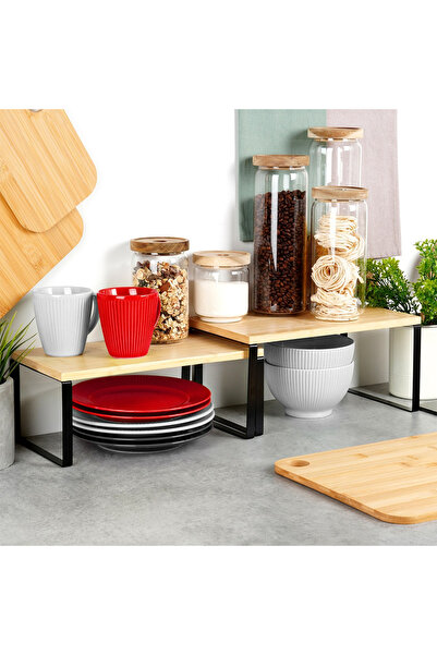 shumee Wooden kitchen shelf 33.5x19.5x16 cm / 33.5x18.5x13.5 cm 2 pcs.
