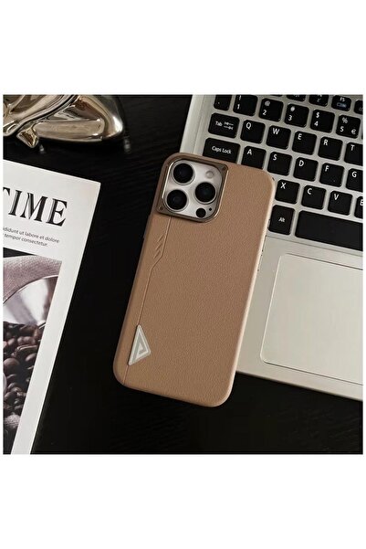 Zebana Apple iPhone 15 Pro Uyumlu Kılıf Arvento Elite Deri Kılıf (Kablosuz Şa...