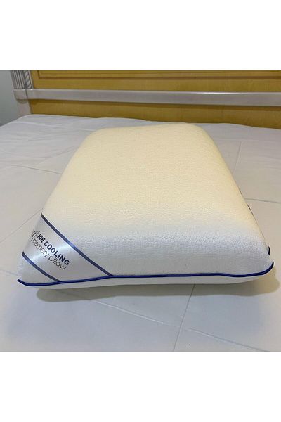 MAXQON Cooling Ergonomic Memory Foam Pillow With Cooling Technology and Removable Cover - 60x40x13 cm