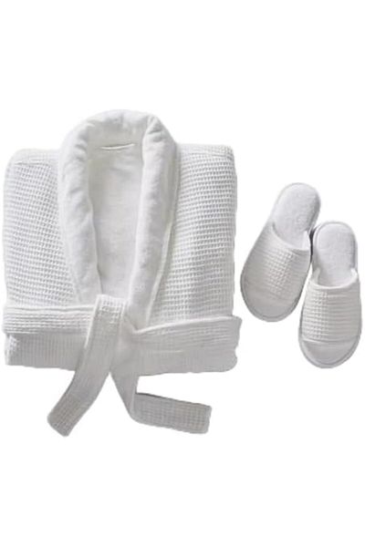 MAXQON Bathrobe (Unisex) - Luxurious Cotton Waffle With Terry Inside Double Layer Highly Absorbent S