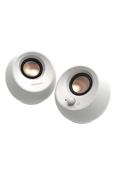 CREATIVE Pebble V3 Minimalistic 2.0 USB-C Desktop Speakers (White)