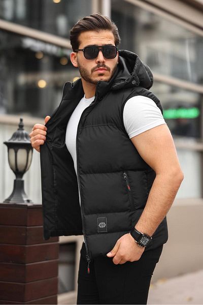 Last fashion New Season Men's Removable Hooded Puffer Vest