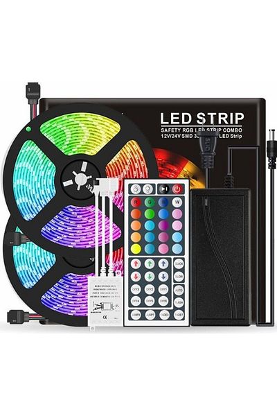Generic Decorative LED Strip Light with Remote Multicolour 10meter
