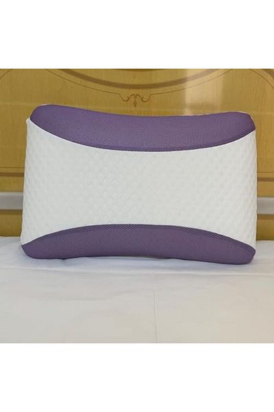 MAXQON Lavender Infused Memory Foam Pillow With Removable Cover - Hypoallergenic & Breathable - 60x40x12cm