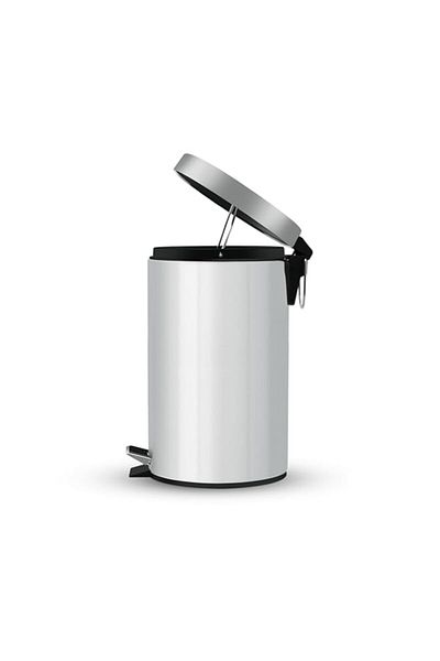 Generic Royalford 20 Litre Stainless Steel Pedal Bins RF12092 Round Hands Free Kitchen Garbage Trash Bins S