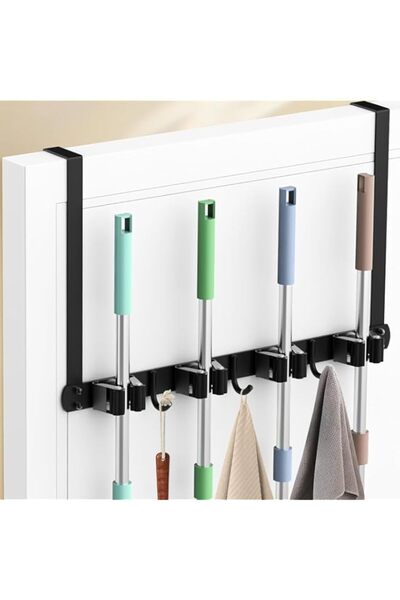 Generic Angju Mop Holder Door Hanger，Broom Holder Wall Mounted or Hanging Ove...