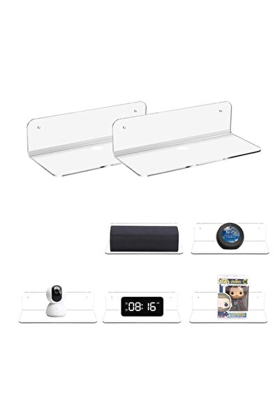 Generic U HOOME Acrylic Floating Wall Shelves Set of 2,Clear Display Shelf, D...