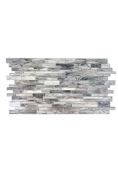 Mercaton Panou decorativ, PVC, model 3D cu piatră, nuanțe de gri închis, 9648...