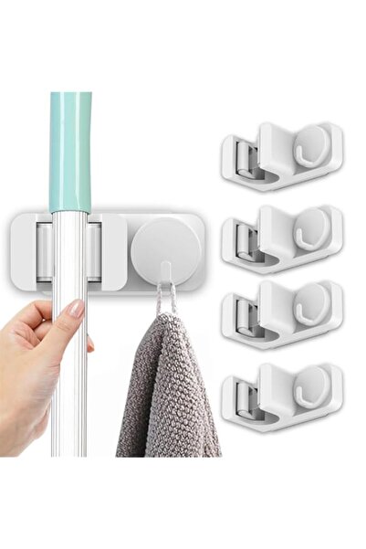 Generic Azonee 4 Pcs Mop Broom Holder, Mop Broom Holder Wall Mount Self Adhes...