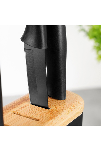 shumee Black knife holder with compartments