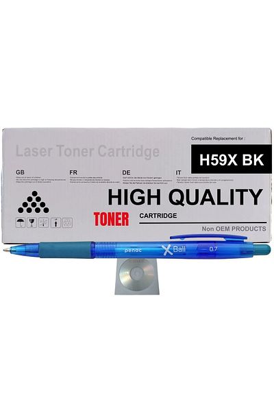 Non-OEM Set Cartus Toner Compatibil HP59X, CF259X Negru, 10000pagini cu chip, Pix Xball si 1buc CD-R Maxel