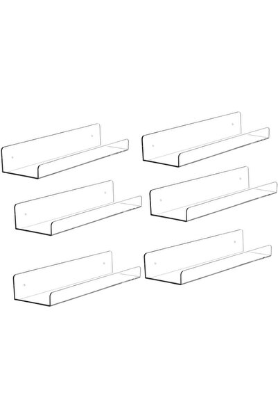 Generic Acrylic Invisible Floating Bookshelf 15 Inch-Pack of 6 transparent
