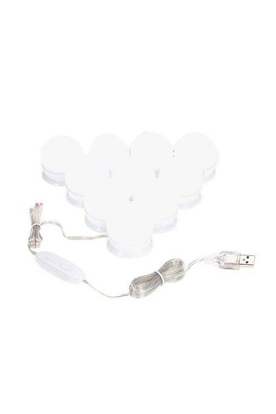 Generic 10-Piece Make Up Mirror Lights Set White 20x5.60x14cm