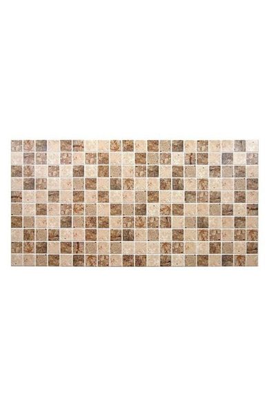 Mercaton Decorative panel, PVC, mosaic pattern, dirty brown shades, 96×48.5cm