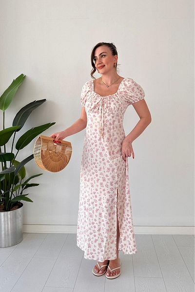 MaziButik Pıtırcık Viscose Dress Pink