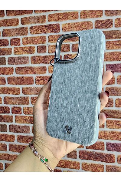 AİRB Jean Denim Case with Magsafe for iPhone 16 Promax