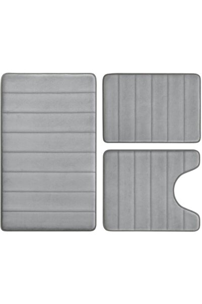 Generic BYSURE Bathroom Rug Set Memory Foam Non Slip Extra Soft Absorbent Mac...