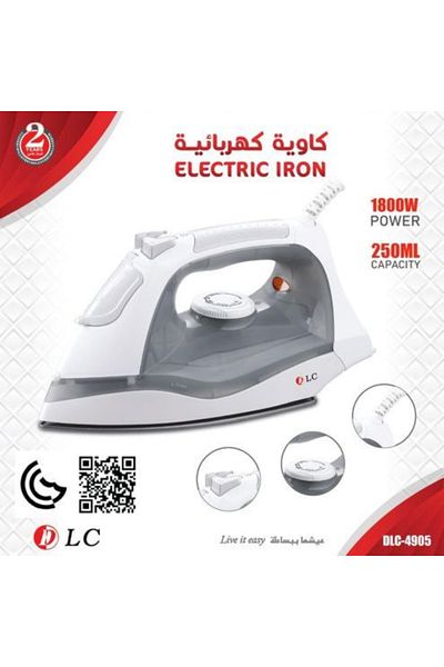 DLC electric steam iron - capacity 250 ml - 1800 watts