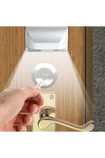Generic Arabest Human Body Led Door Lock Lamp White 8.1x4.6x3cm