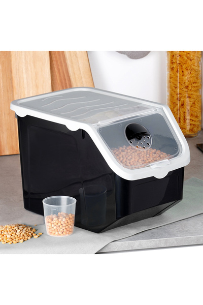 shumee Fruit and vegetable container with lid, black, 12 l