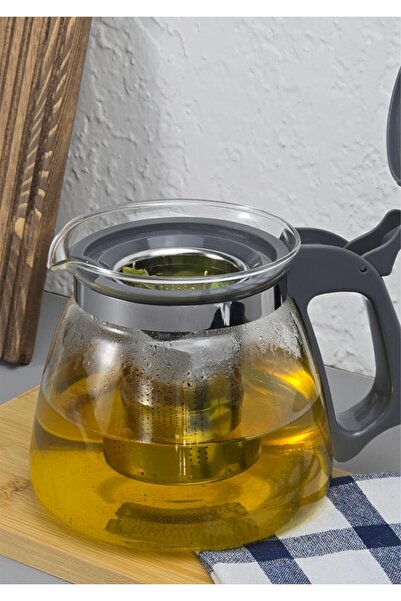 HomeTarz Tea Maker Compatible Glass Teapot - Teapot with Strainer 1100ml