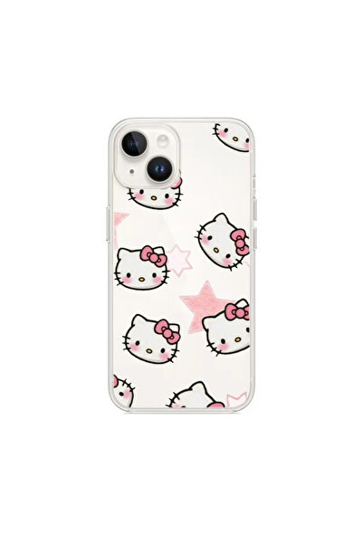 Di Aksesuar Samsung Galaxy A16 Şeffaf Kılıf Hello Kitty Pembe Desenli