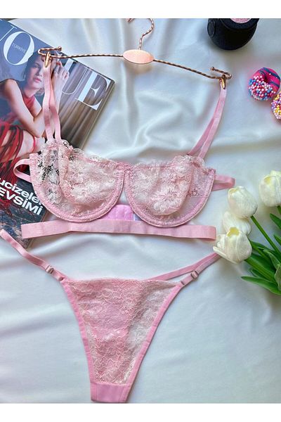 SİLVER MİRROR Lace Underwire Bra Underwear Bralet Suit