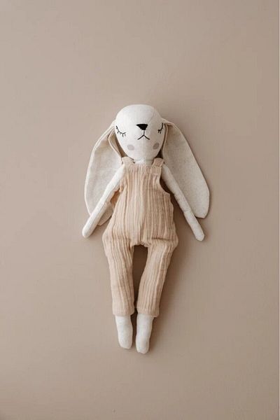 TBA COLLECTION Male Rabbit Sleeping Companion |   Line Series - Beige