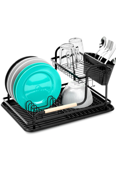shumee Black 2-tier dish drainer 48.5x32x23.5 cm