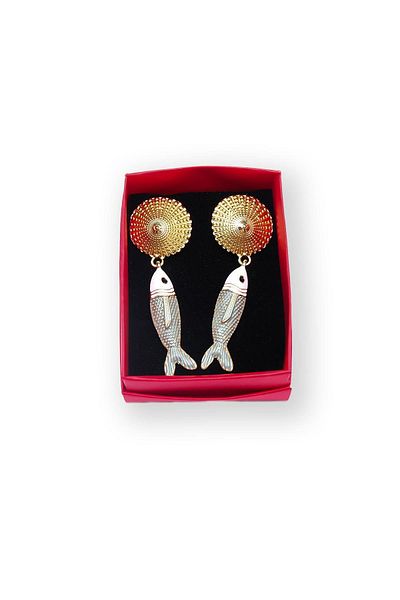 SHERIN Dangle Fish Earrings