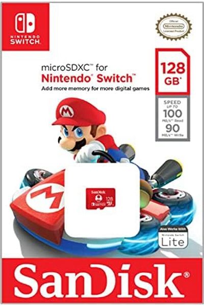 SanDisk 128 Gb Microsdxc Uhs-I Card For Nintendo Switch, 100Mb/S Read; 90Mb/S Write - Sdsqxao-128G-G