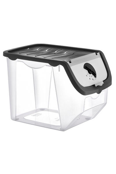 shumee Fruit and vegetable container with lid, black, 12 l