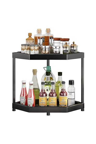 Generic villertech Kitchen Corner Shelf Countertop 2 Tier Bathroom Counter Or...