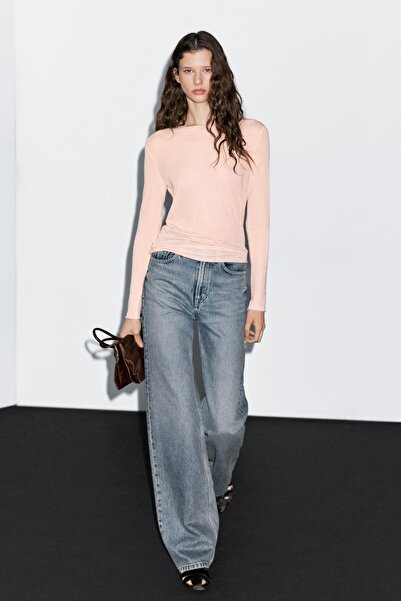 Massimo Dutti Uzun kollu hafif t-shirt