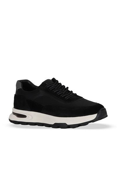 Bueno Shoes Black Suede-Parachute Men's Sports Shoes 07Ma2810F0056