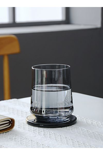 Shuer Household Electroplated Spiral Glass Water Cup