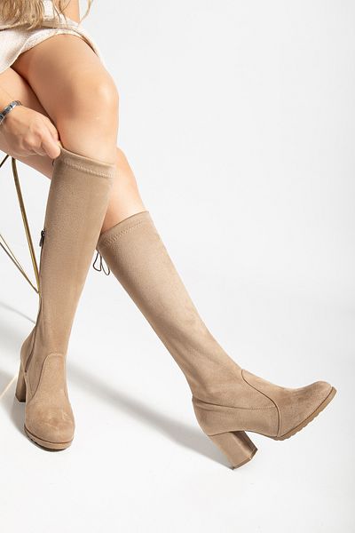 MİSS ZÜLÜF Women's High Heel 7 cm Stretch Boot Socks