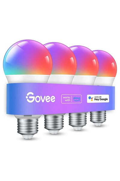 Govee Smart Light Bulb E27, Colour Changing with Music Sync Lamp, 54 Scenes, 16 Million DIY Colours,