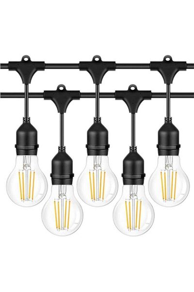 Generic Yuwell Outdoor Waterproof IP65 Led String Lights E27 Holder 100 Meter Bulb Holder Wire With 200 Bul